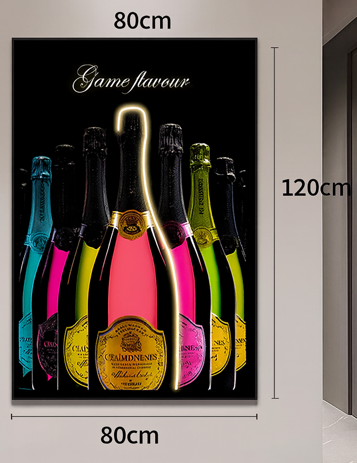 Luxury pop art, neon contemporary, and Modern nightlife decor