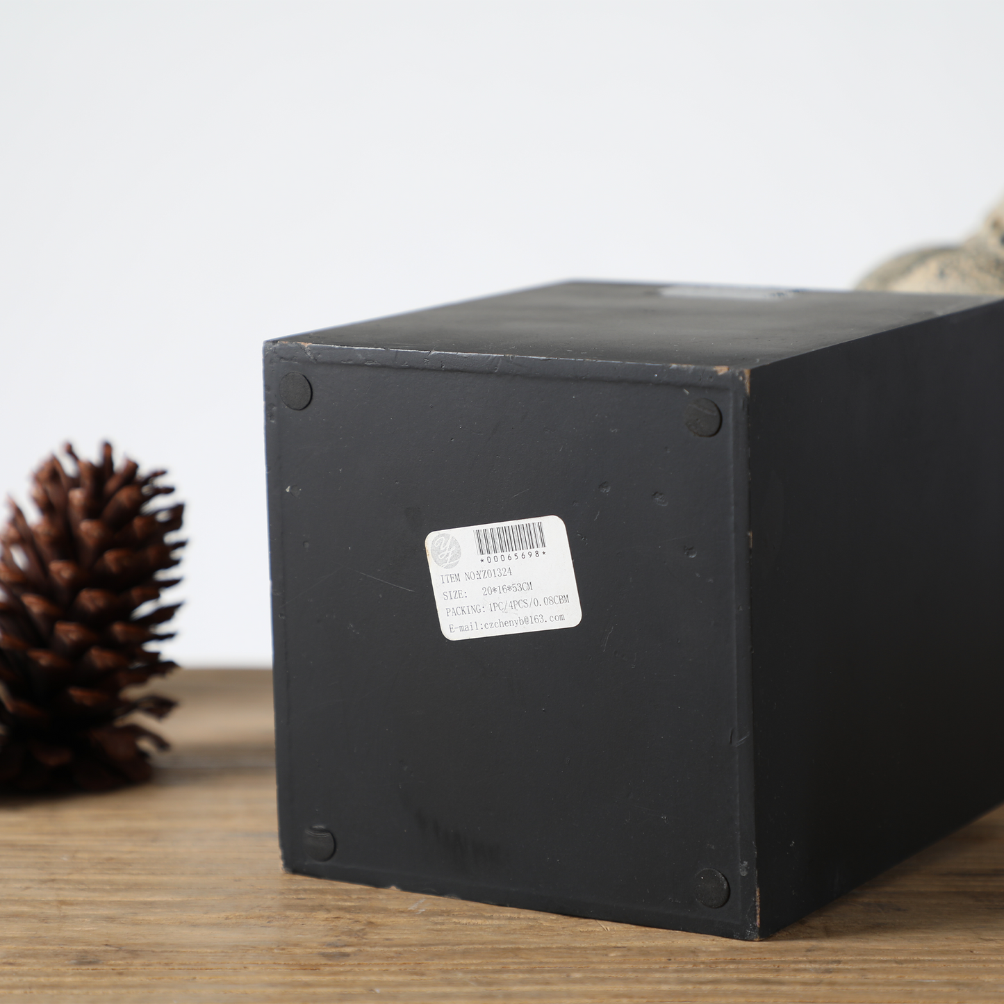 Buddha head sculpture on a stand, Zen, Asian-inspired, and Rustic décor styles,