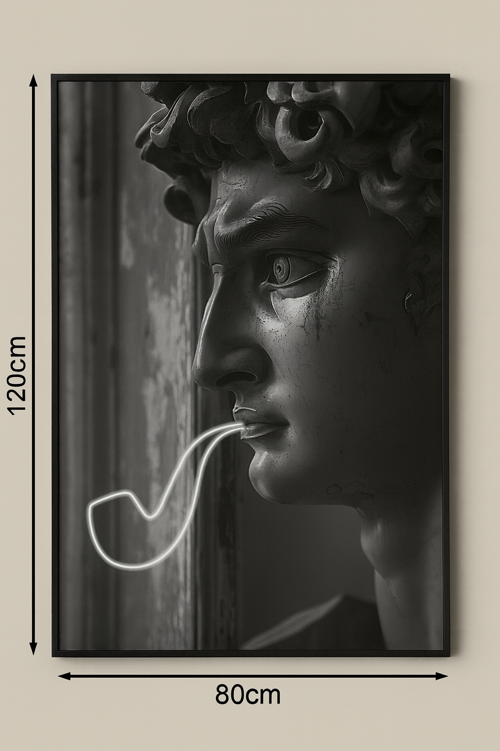 LED Wall Frame (David with Neon Pipe)