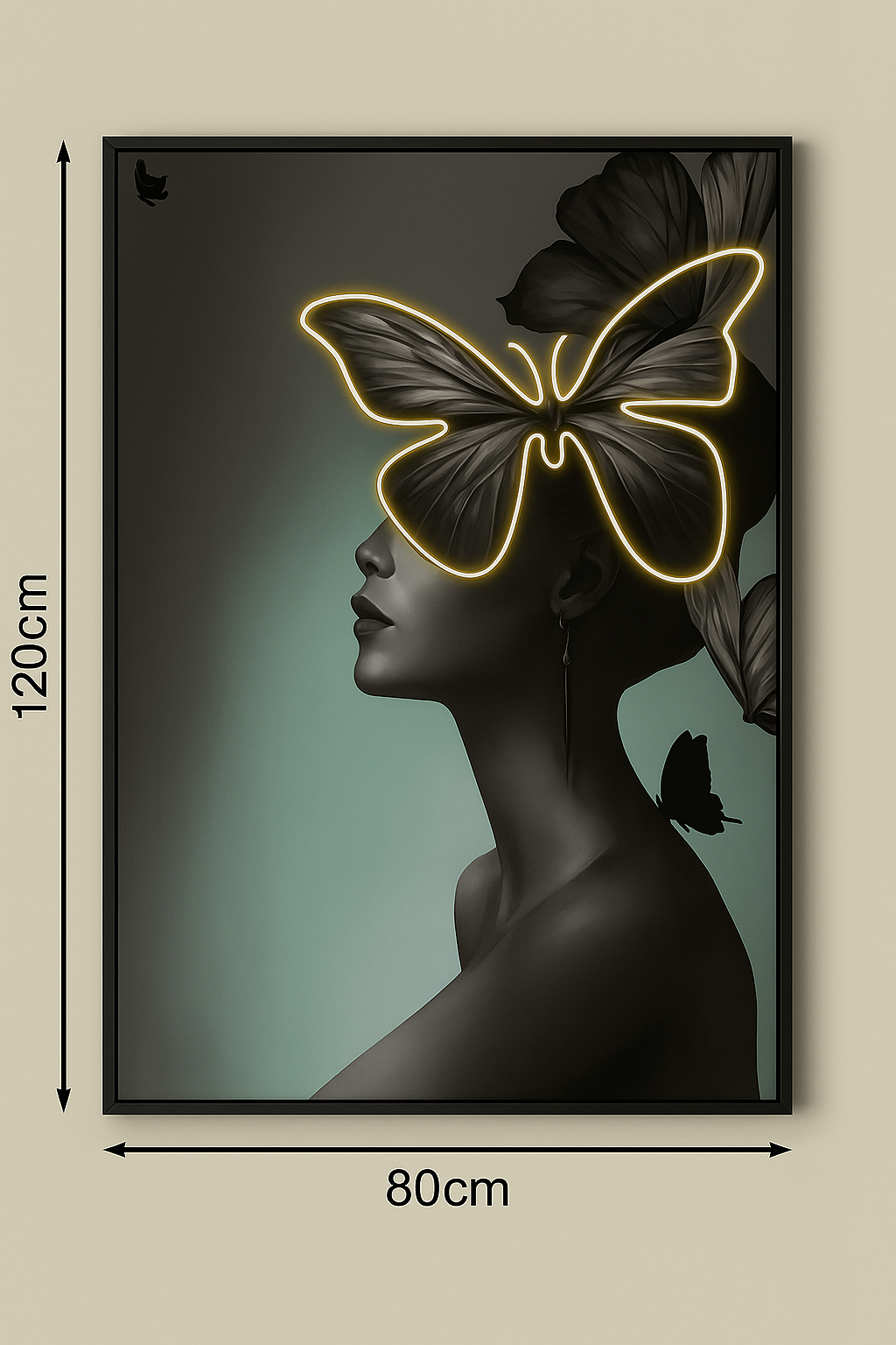 LED Wall Frame (Butterfly Elegance)