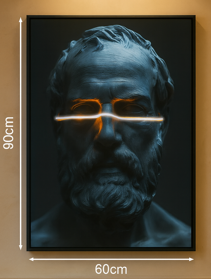 LED Wall Frame (Classical Bust with Neon Accent)