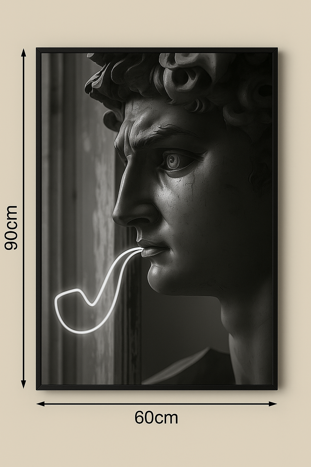 LED Wall Frame (David with Neon Pipe)