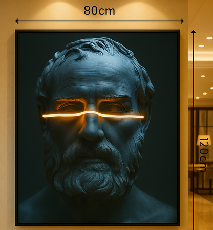 LED Wall Frame (Classical Bust with Neon Accent)