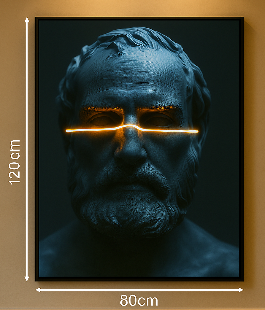 LED Wall Frame (Classical Bust with Neon Accent)