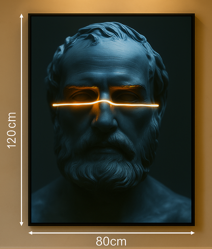 LED Wall Frame (Classical Bust with Neon Accent)