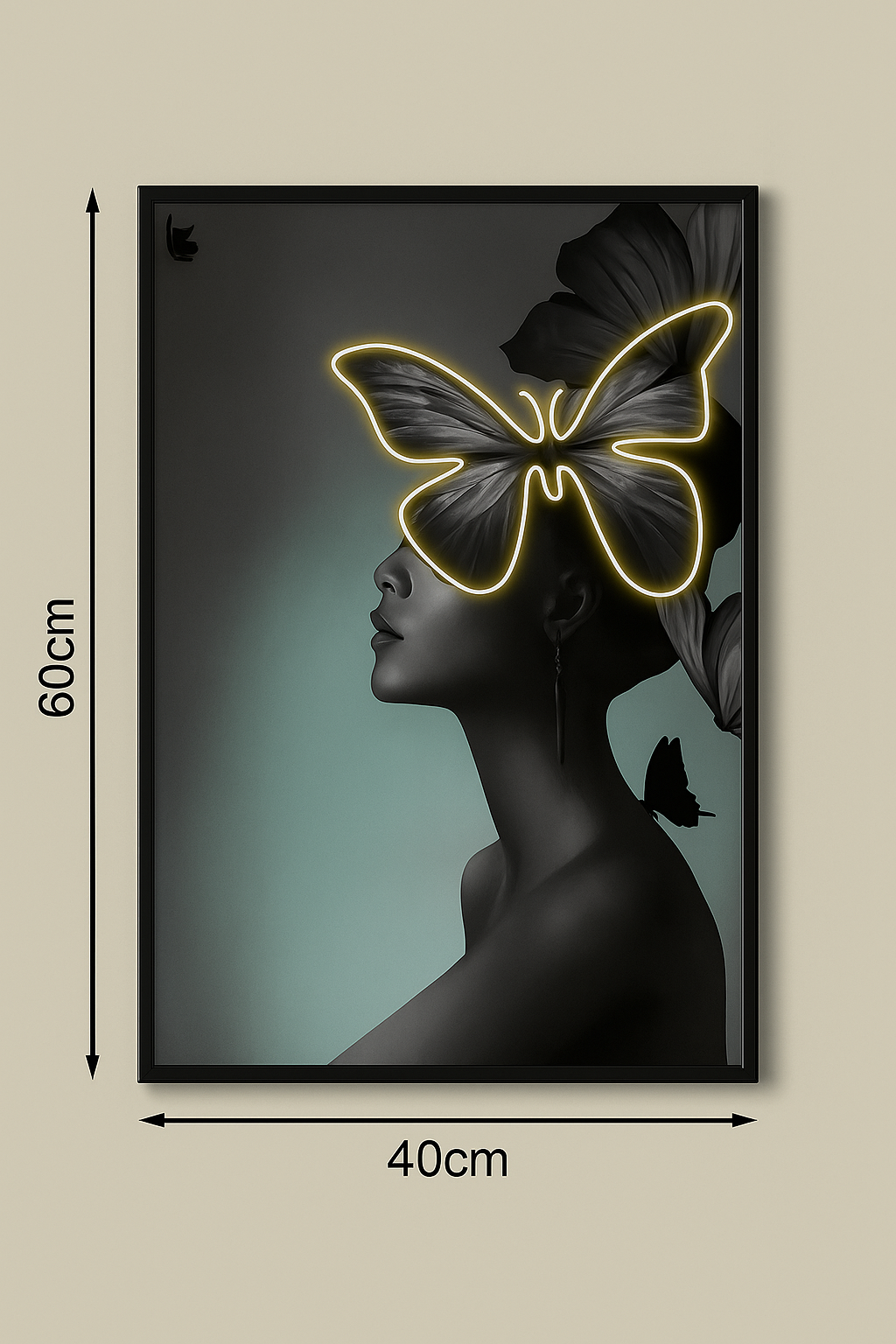 LED Wall Frame (Butterfly Elegance)
