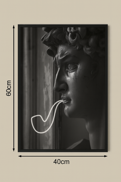 LED Wall Frame (David with Neon Pipe)