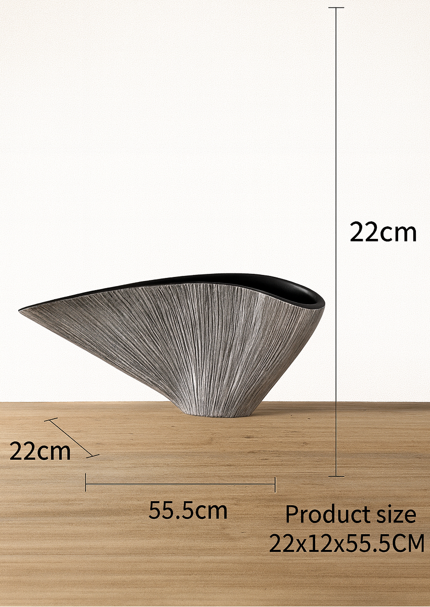 Modern organic, minimalist, and Japandi-inspired,Sculptural, Asymmetrical Shape, Vase