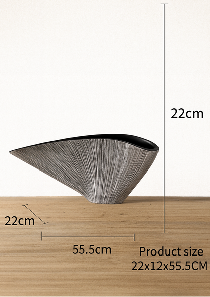 Modern organic, minimalist, and Japandi-inspired,Sculptural, Asymmetrical Shape, Vase