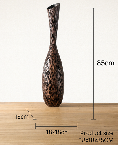 Modern tribal, sculptural, and organic contemporary,Tall, Slender, and Curved Form, vase