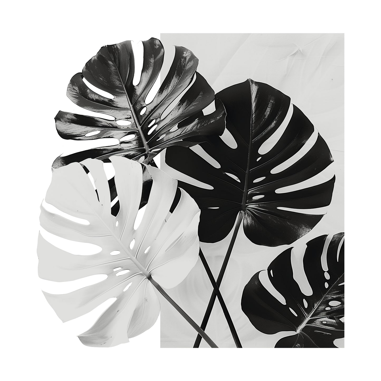 Modern botanical aesthetic with a monochrome minimalist style, sophisticated, elegant, and timeless.