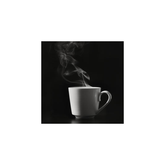 Black and white coffee-themed wall art