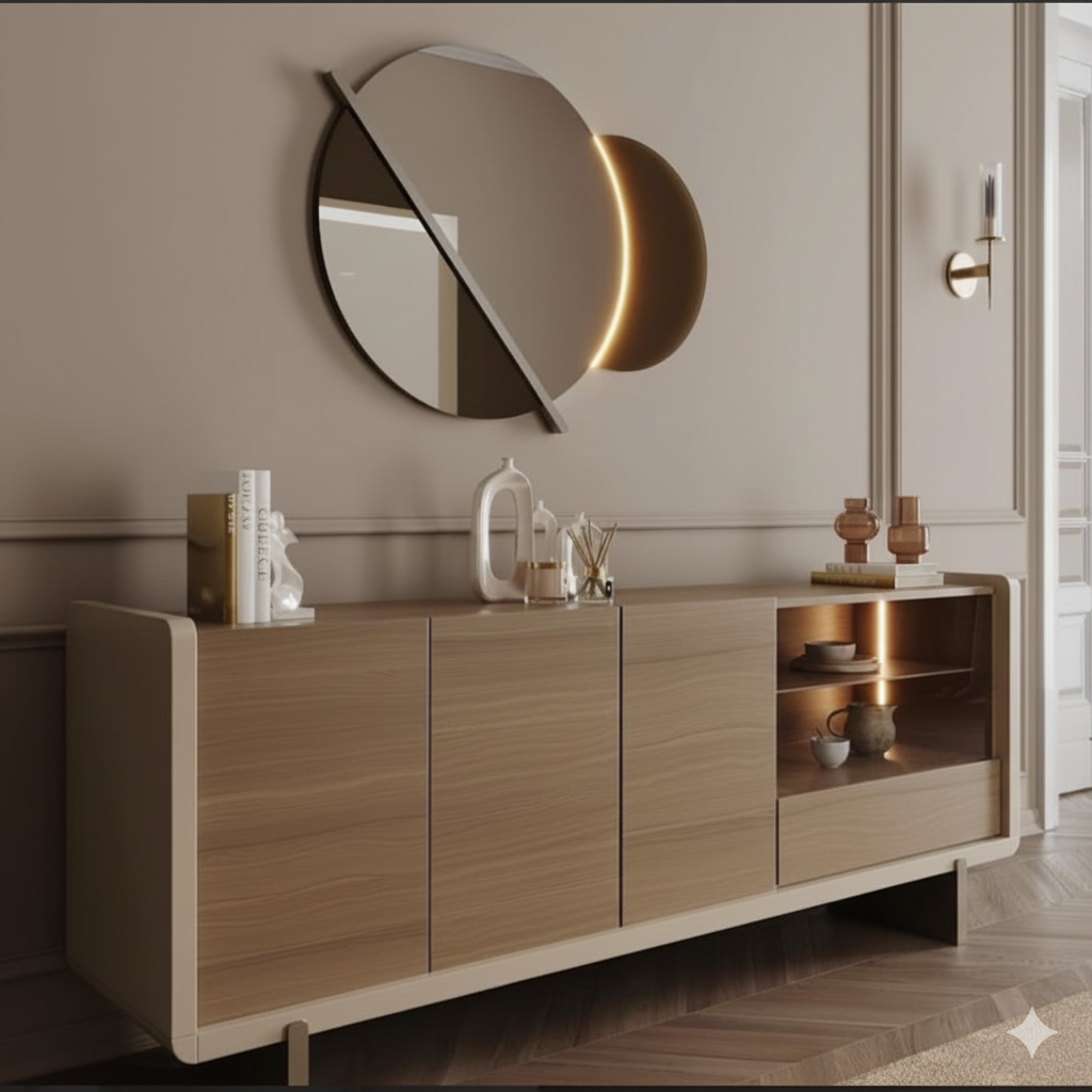 Liora Natural Wood Console Unit