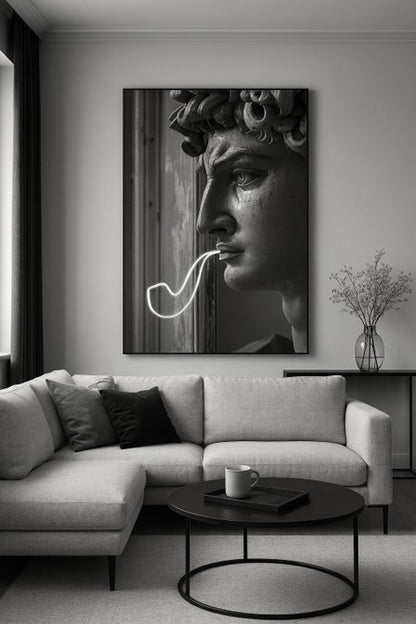 LED Wall Frame (David with Neon Pipe)