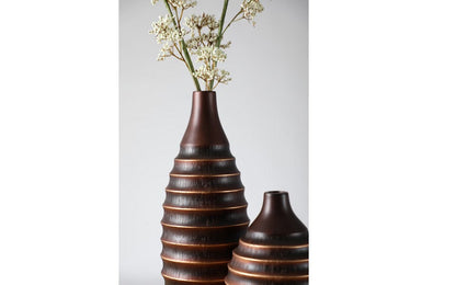 Rustic, tribal, and artisanal-inspired, Ribbed, Textured Surface, vase