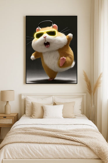 LED Hamster Wall Frame – Fun, Funk & Energy