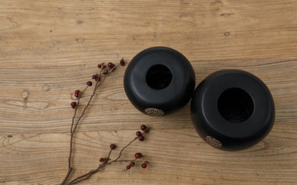 Modern Rustic, bohemian, and handcrafted artisanal,Matte Black Finish, vase
