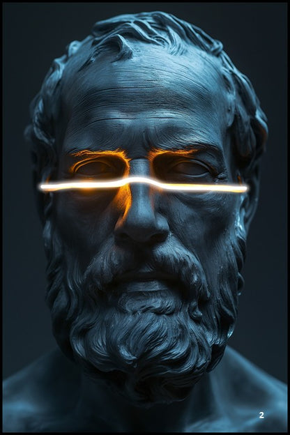 azure sage-illuminate eye line mystic led wall frame