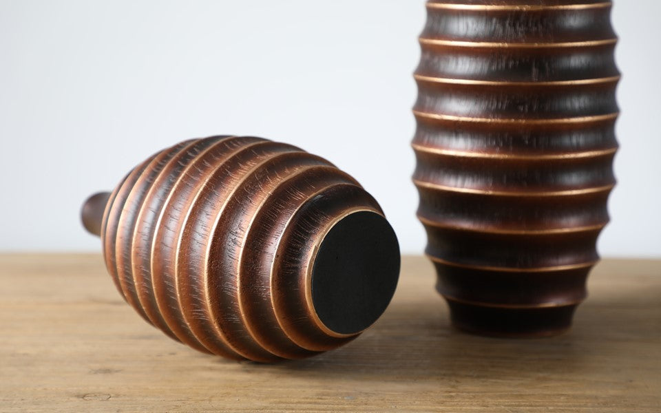 Rustic, tribal, and artisanal-inspired, Ribbed, Textured Surface, vase