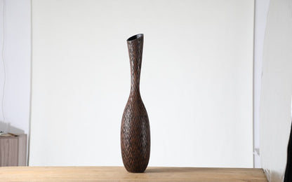 Modern tribal, sculptural, and organic contemporary,Tall, Slender, and Curved Form, vase
