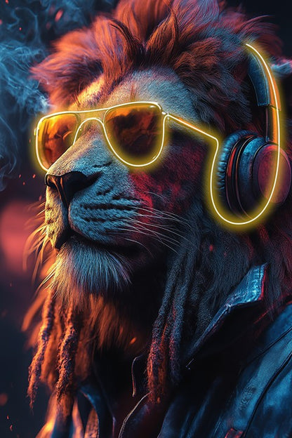 LED Lion Wall Frame – The King of Cool