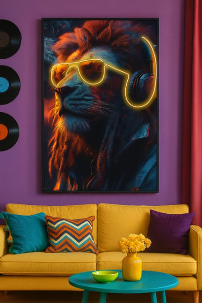 LED Lion Wall Frame – The King of Cool