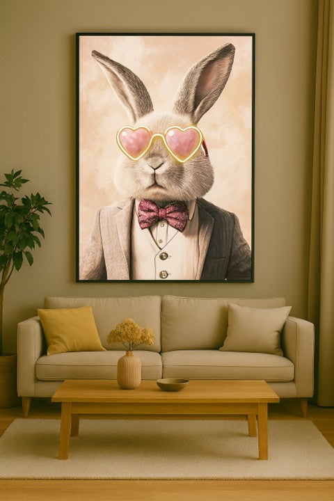 LED Bunny Wall Frame – The Gentleman of Love