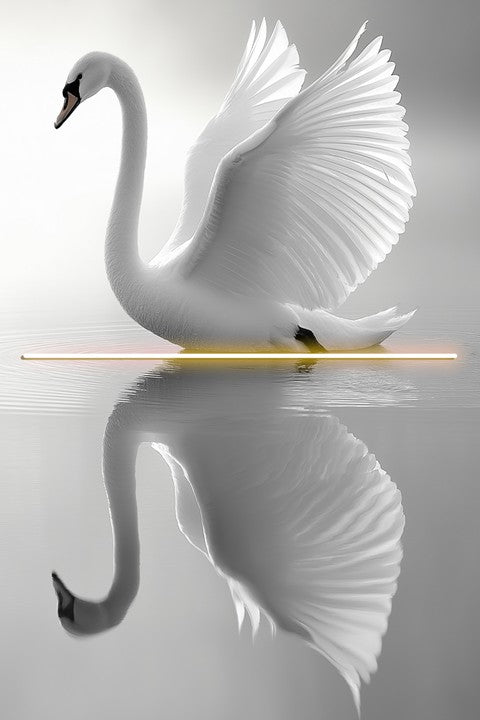Elegant Swan LED Wall Frame