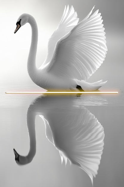 Elegant Swan LED Wall Frame