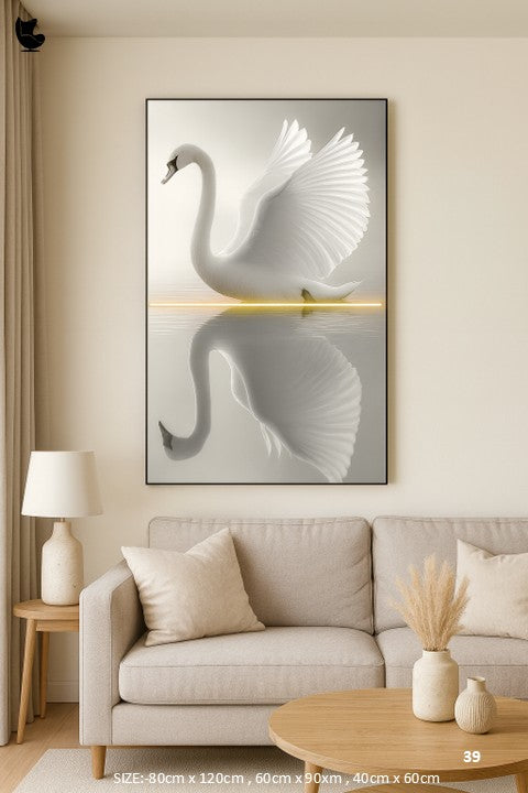 aurora wing - glowing led wall frame