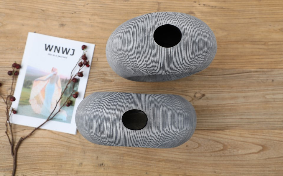Modern sculptural, organic, and wabi-sabi-inspired,Abstract, Open-Circle Form