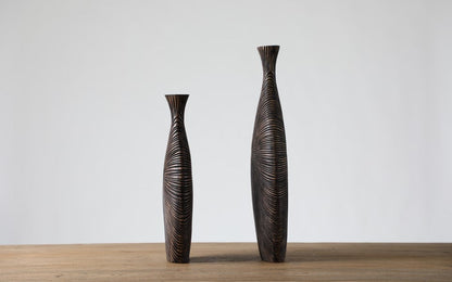Modern tribal, sculptural, and contemporary luxury,Asymmetrical, Flowing Silhouettes, vase