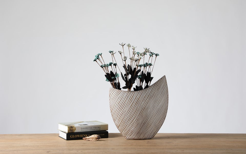 Modern organic, wabi-sabi, and minimalist contemporary, Sculptural, Asymmetrical Form, vase