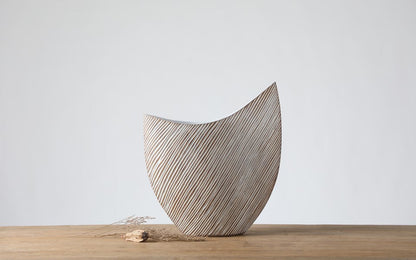 Modern organic, wabi-sabi, and minimalist contemporary, Sculptural, Asymmetrical Form, vase