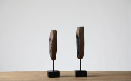 Tribal, artisanal, and Modern ethnic-inspired,Hand-Carved, Tribal Mask Design, sculpture