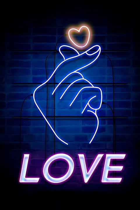 Love Neon LED Wall Frame