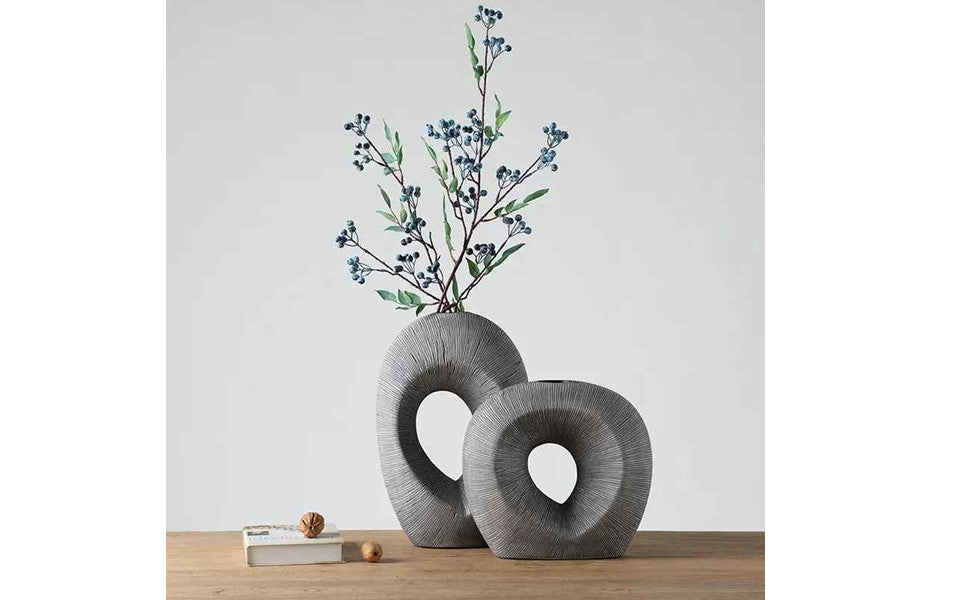 Modern sculptural, organic, and wabi-sabi-inspired,Abstract, Open-Circle Form