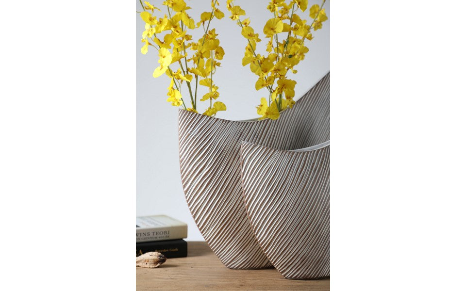 Modern organic, wabi-sabi, and minimalist contemporary, Sculptural, Asymmetrical Form, vase