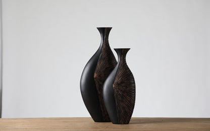 Modern tribal, sculptural, and contemporary luxury,Asymmetrical, vase