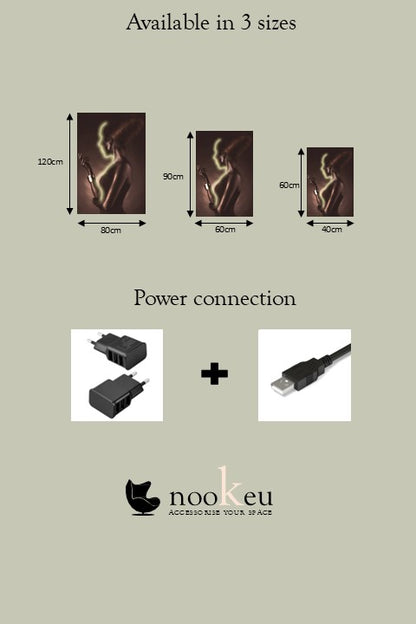 Led wall frame with nature-Inspired abstraction two effects, On/Off. Be used not only for decoration, But also night light modern contemporary, biophilic and neon