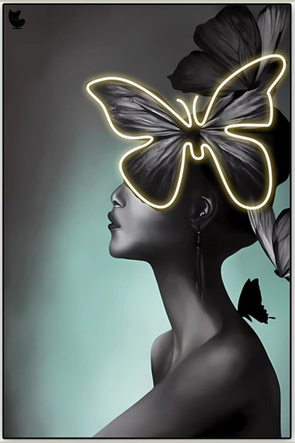 LED Wall Frame (Butterfly Elegance)