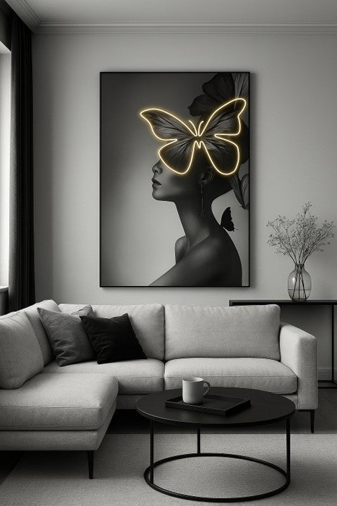 LED Wall Frame (Butterfly Elegance)