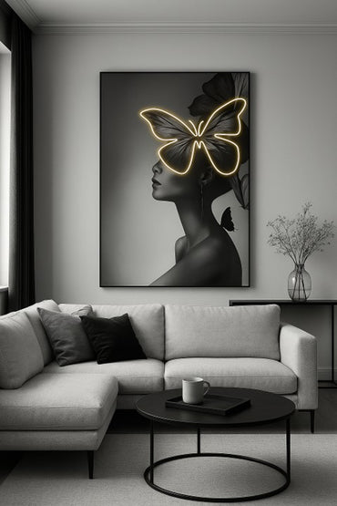 LED Wall Frame (Butterfly Elegance)