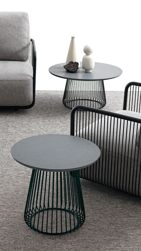 Modern Round Metal Center Table – Contemporary Base Coffee Table