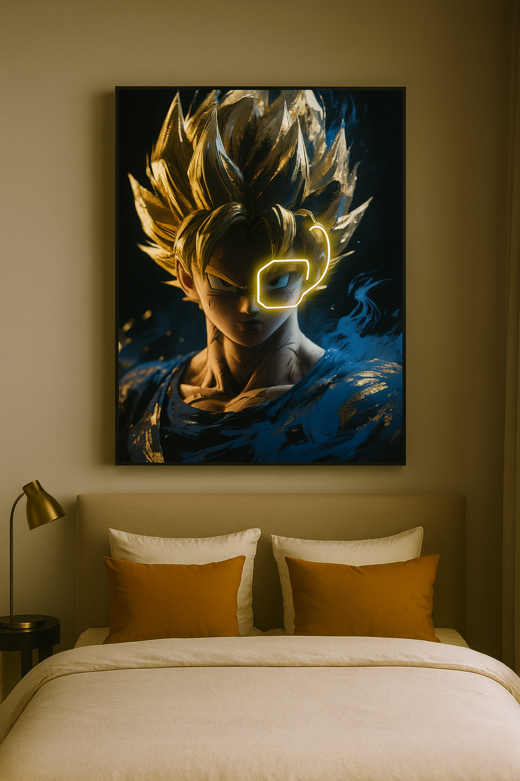 goku super saiyan - luxe led wall frame