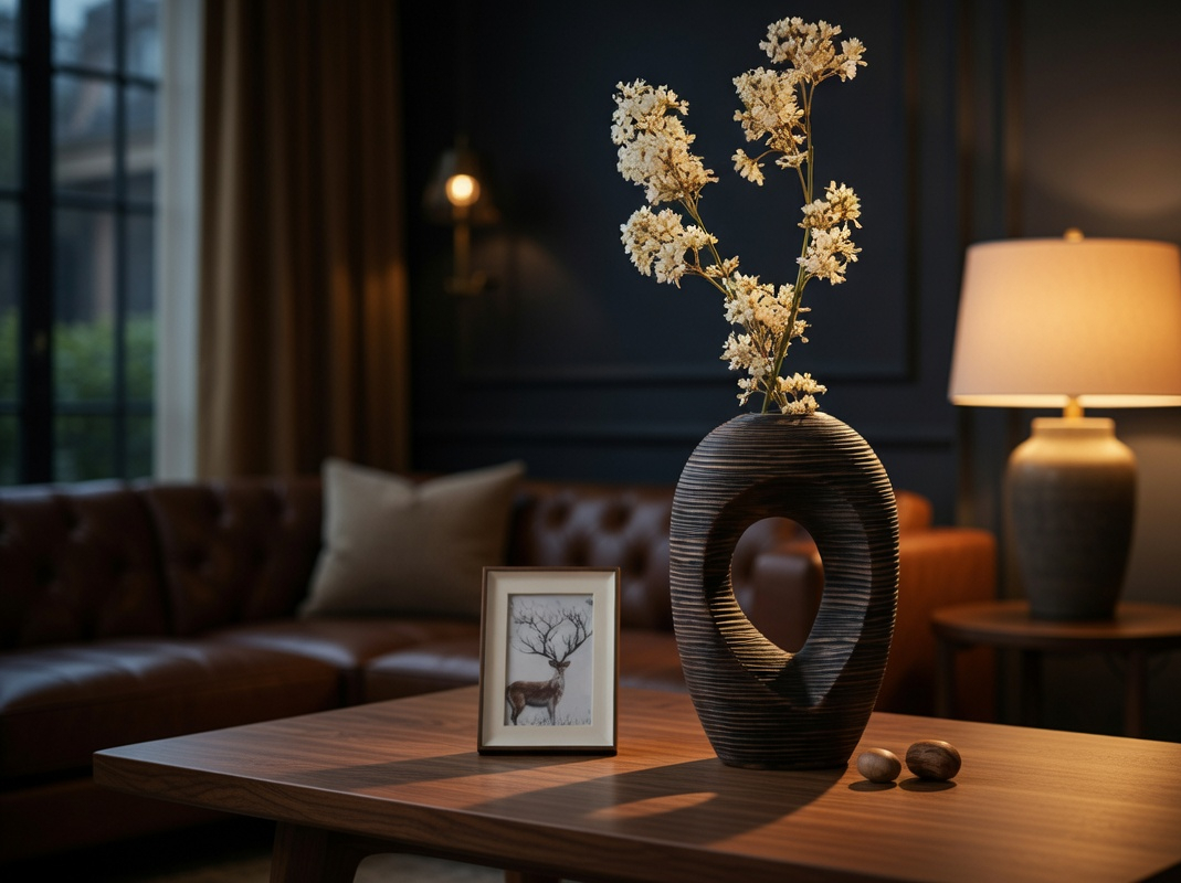 Modern sculptural, organic, and tribal-inspired,Abstract, Open-Circle Form, Vase