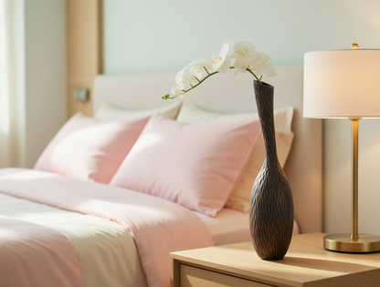 Modern tribal, sculptural, and organic contemporary,Tall, Slender, and Curved Form, vase