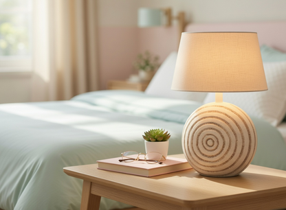 Bohemian, coastal, and Modern organic aesthetic lamp shade