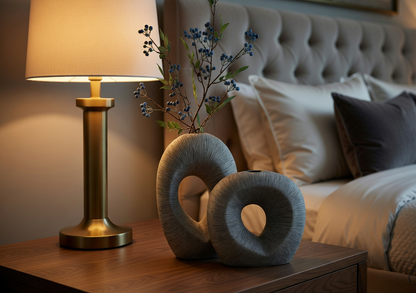 Modern sculptural, organic, and wabi-sabi-inspired,Abstract, Open-Circle Form