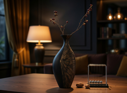 Modern tribal, sculptural, and contemporary luxury,Asymmetrical, vase